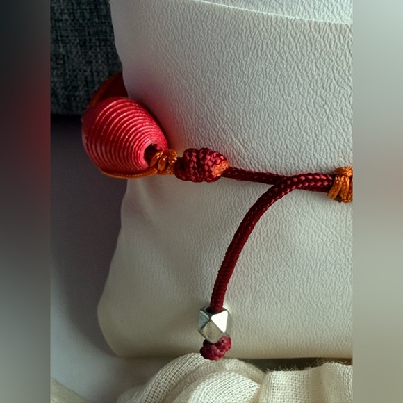 Chan Luu Beaded Bracelet Vibrant Chunky Beads Pull Tie Colorful Pink Red - Picture 6 of 10